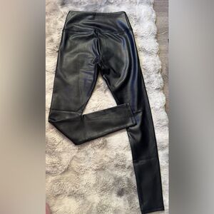 Sleek Black Faux Leather Leggings